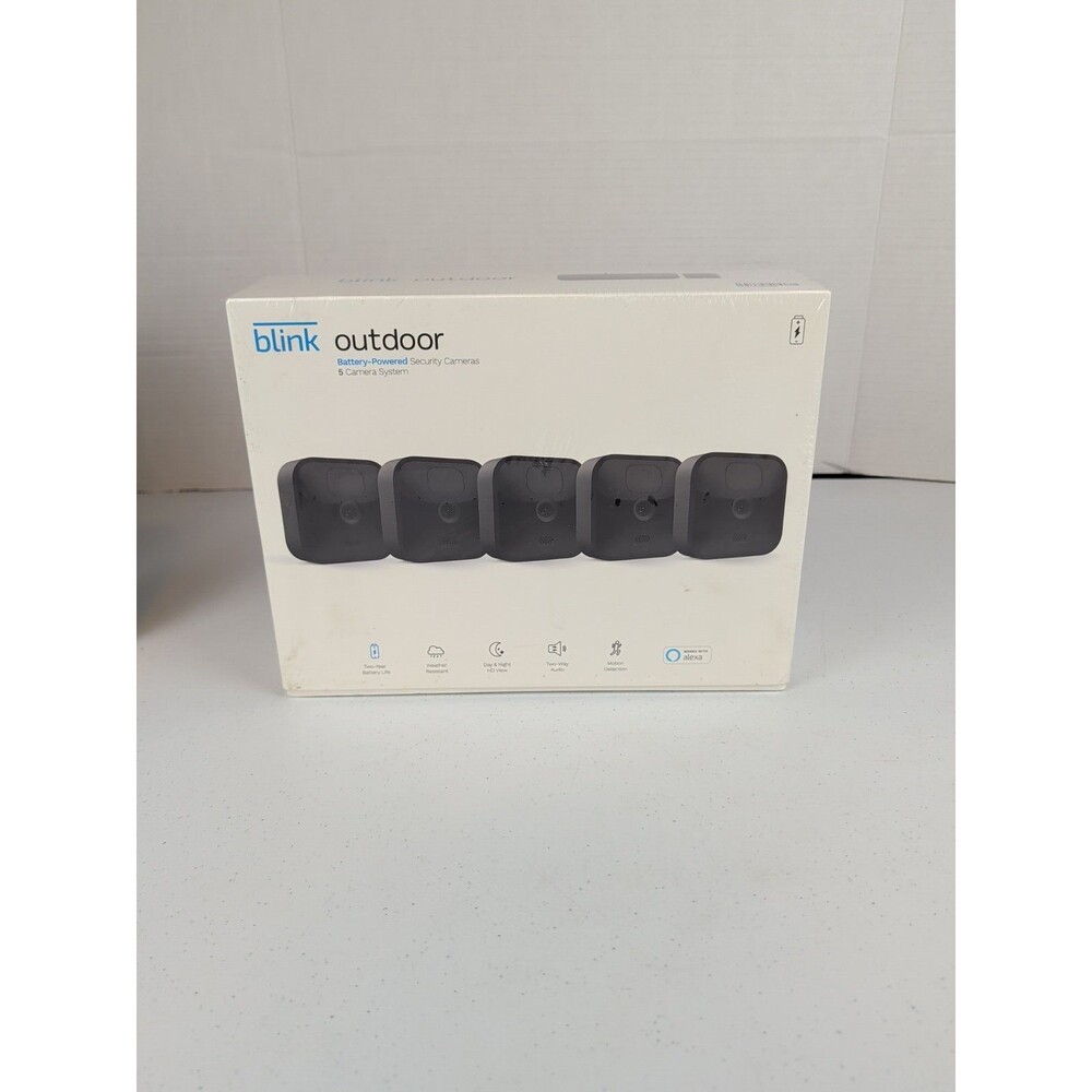 Blink Outdoor 4 (4th Gen) Battery Powered 5 Camera System - Black (B0B1N4LM4J)
